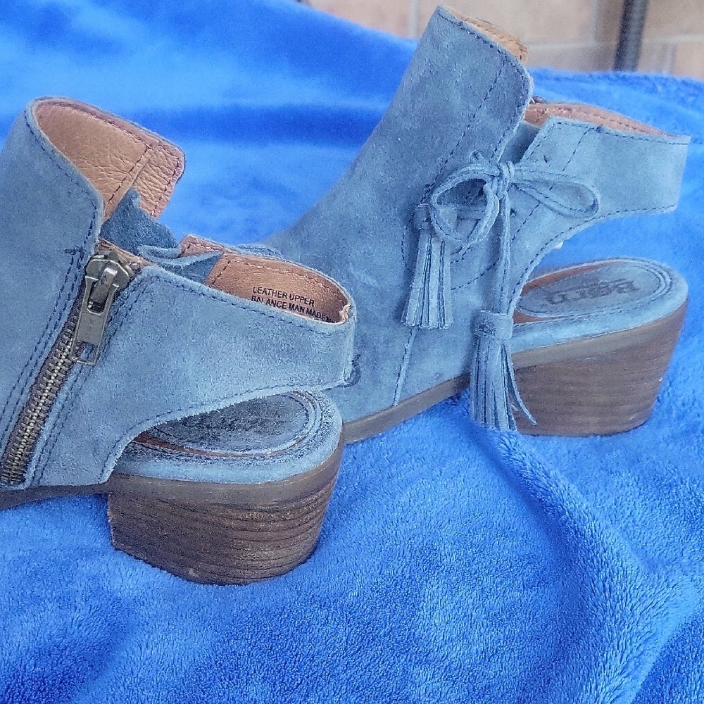 Born Blue Suede Ankle Booties - Picture 5 of 11
